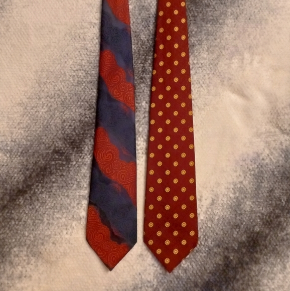 Wembley set of 2 vintage Wemlon Fabric neckties - Picture 2 of 8